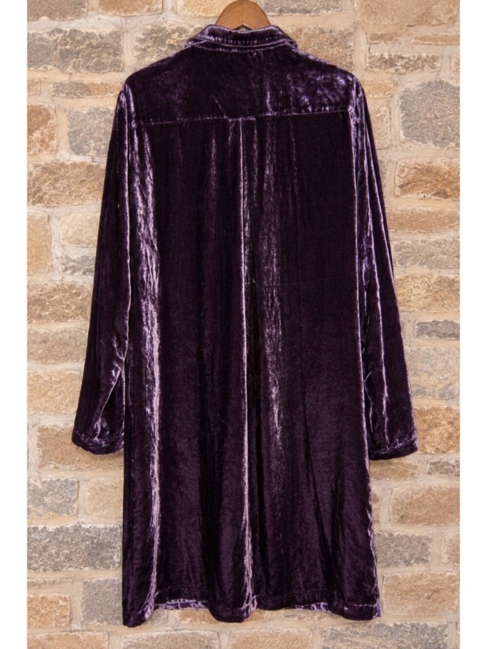 Garnet Hill | Dresses | Garnet Hill Sz L Silk Velvet Shirt Dress Button ...